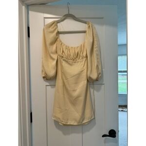 Gold Long Sleeve Open back dress Boutique